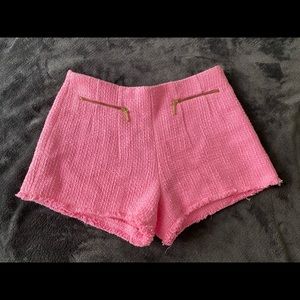 Zara Pink Zipper Shorts